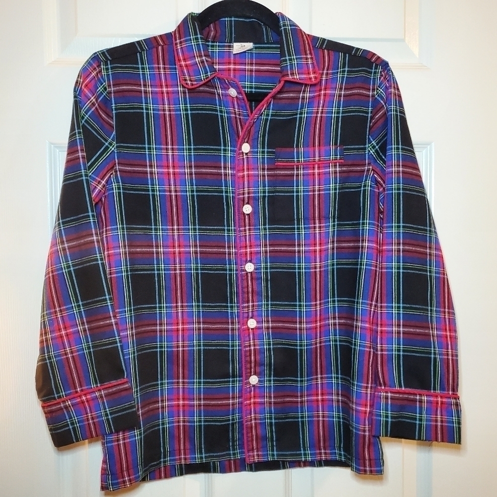 Crewcuts Plaid Pajama Top Sz L 10-12